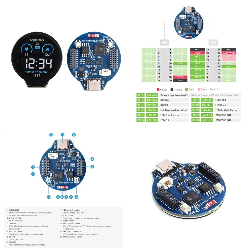Esp32 - Placa de desarrollo LCD ESP32-S3 con