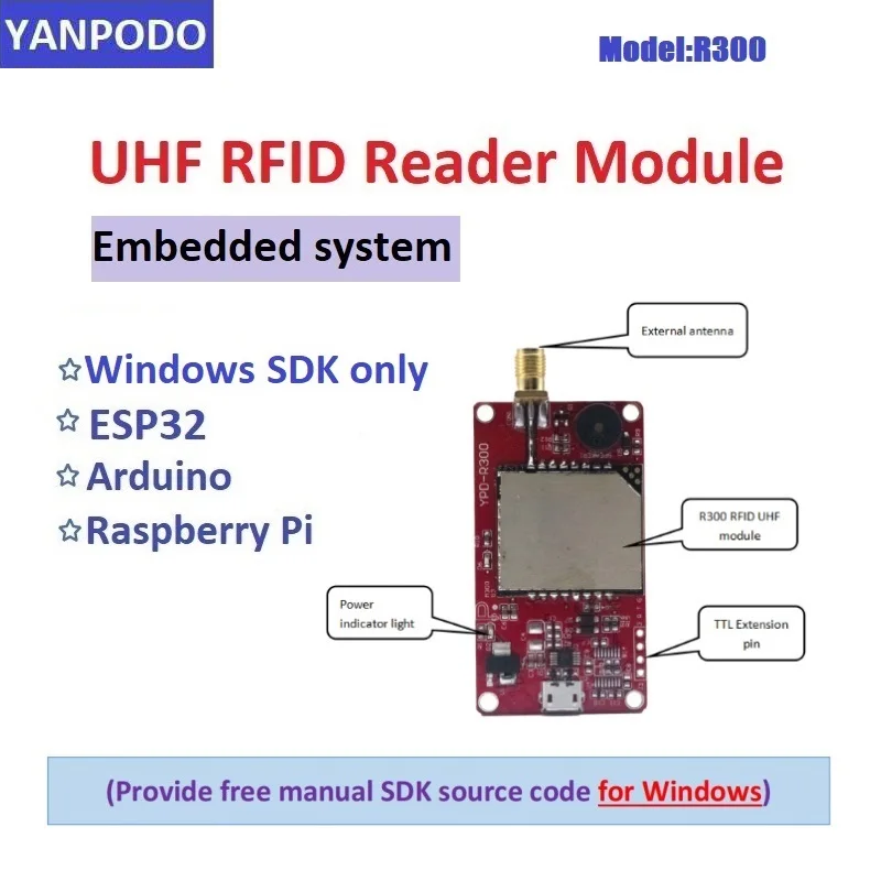 Módulo lector RFID UHF R300 pa - Esp32 Uart Module reseña y precio
