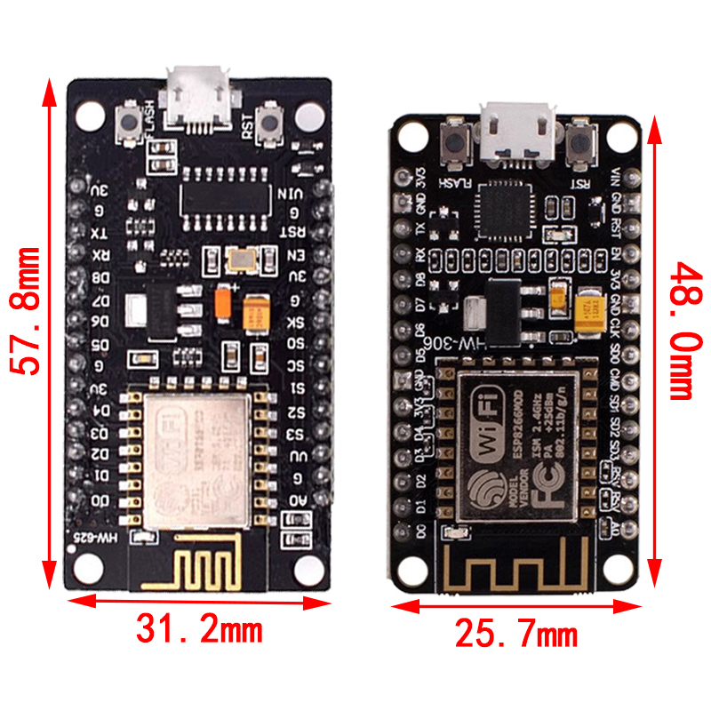 Módulo inalámbrico CH340/CP210 - Esp8266 Nodemcu reseña y precio